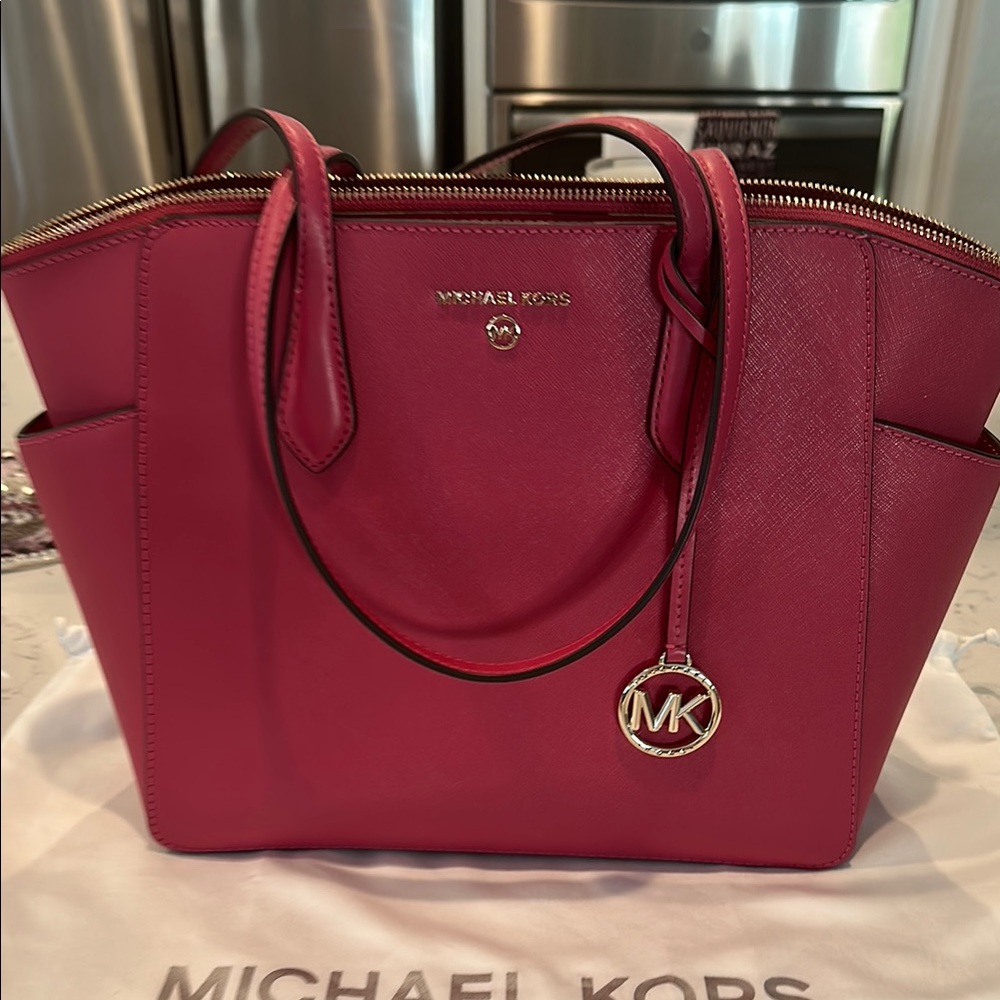 Michael Kors Pink Saffiano Leather Satchel NWT